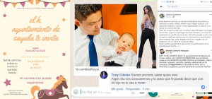 Secretario Antonio Cibrian amenaza a quienes publican fotos de su hijo que el mismo publico en Facebook.